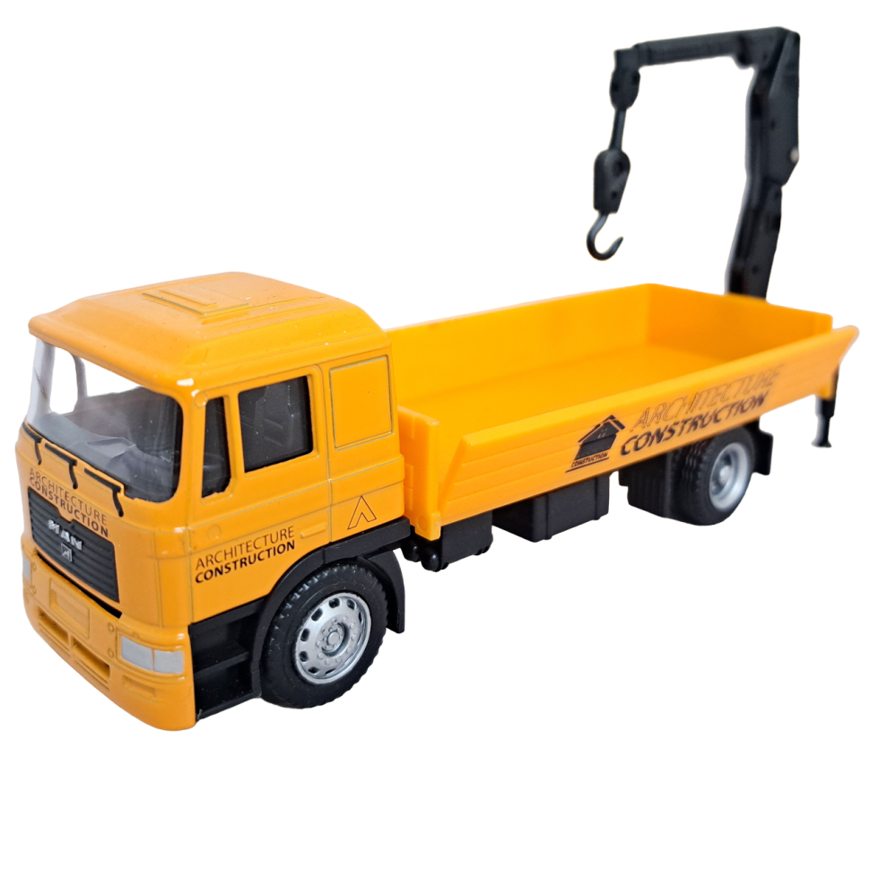 Грузовик с краном коллекционная машинка масштаб 1:64 фото