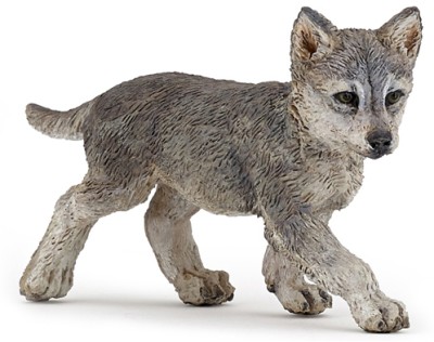 Детёныш серого волка 7 см Canis lupus — фигурка-игрушка дикого животного