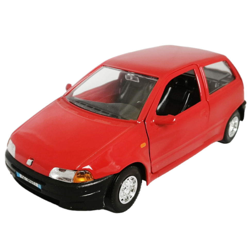 Fiat Punto коллекционная модель автомобиля, масштаб 1:24 red фото