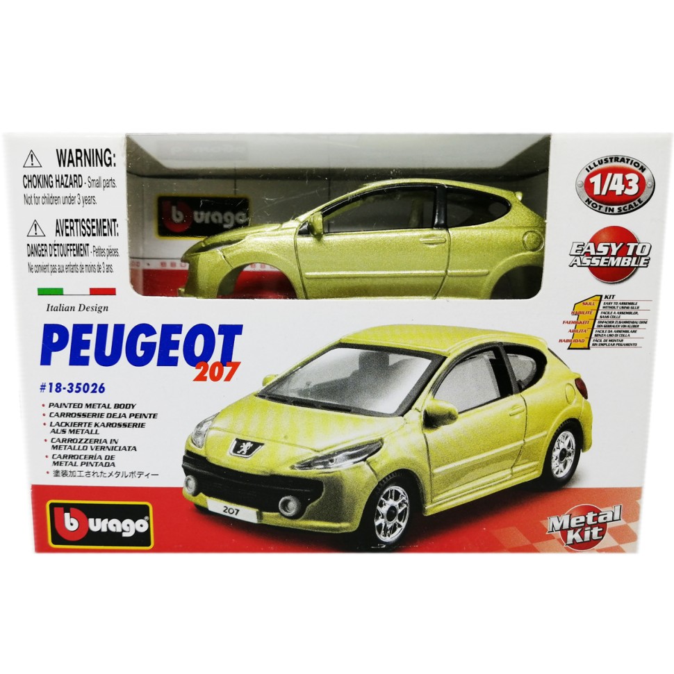 Сборная модель Peugeot 207 1:43 фото