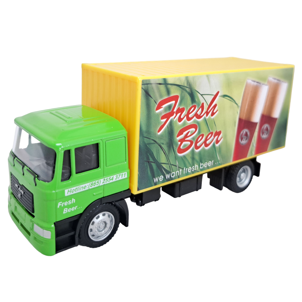 Грузовик MAN доставка пива машинка масштаб 1:64 фото
