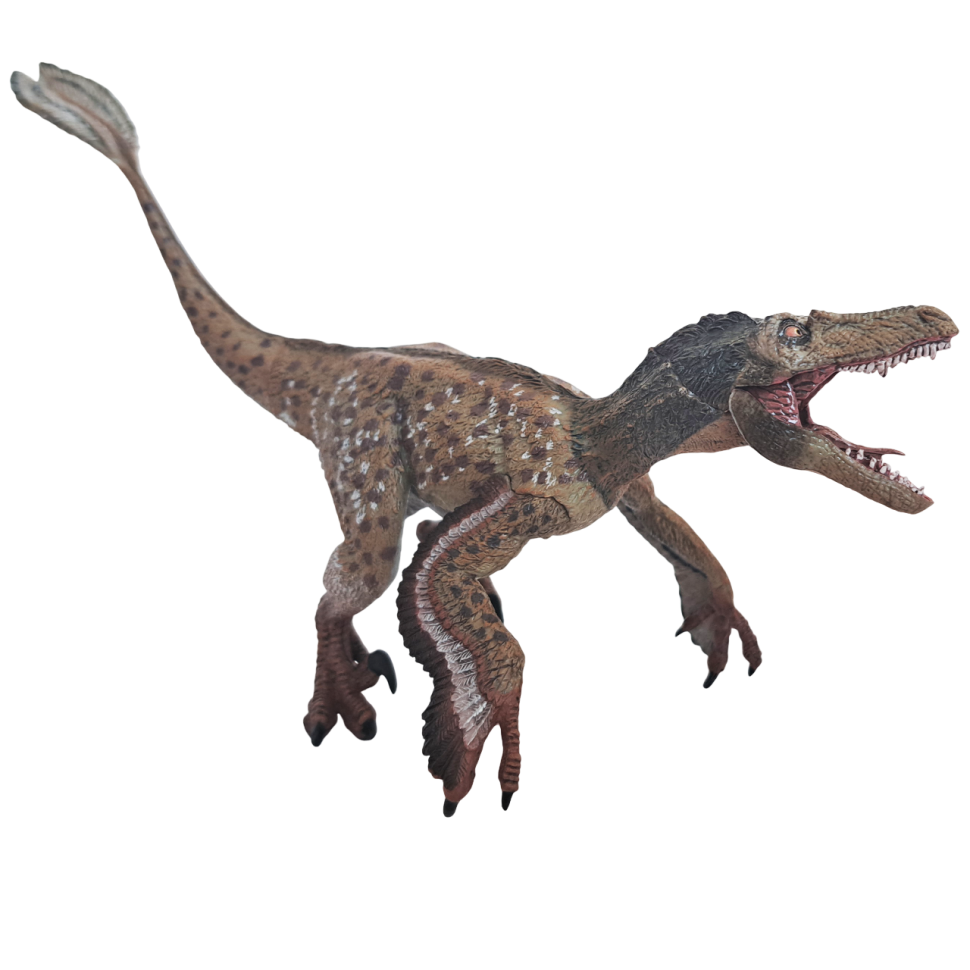 Велосираптор пернатый с подвижной челюстью Feathered Velociraptor — фигурка игрушка динозавра фото