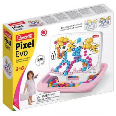 Мозаика Pixel Evo girl 160 деталей d - 10, 15, 20 мм для девочек от 3 до 6 лет