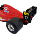 Formula-1 Ferrari F1 641/2 болид Жана Алези 1:24 коллекционная металлическая масштабная машинка фото - 7