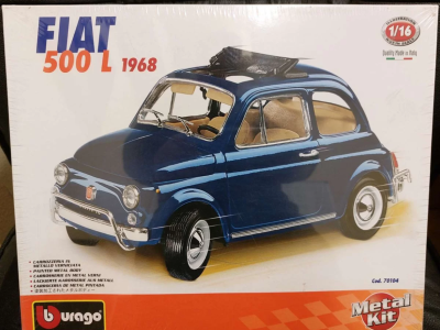 Fiat 500 1968 года 1:18 сборная металлическая модель автомобиля 