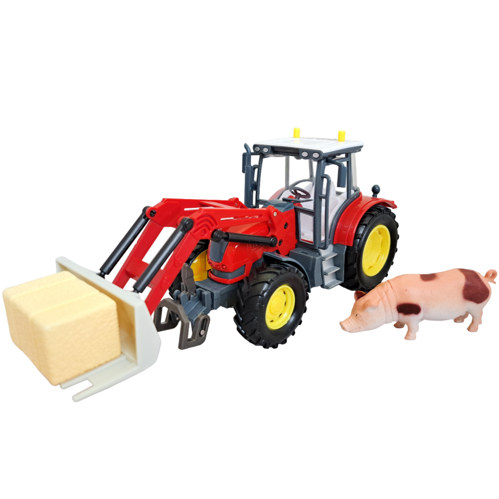 Трактор с фигуркой свиньи серия Ферма набор коллекционного транспорта масштаб 1:32 фото