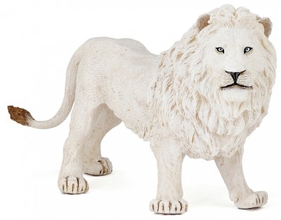 Белый лев 14,5 см Panthera leo — фигурка игрушка дикого животного