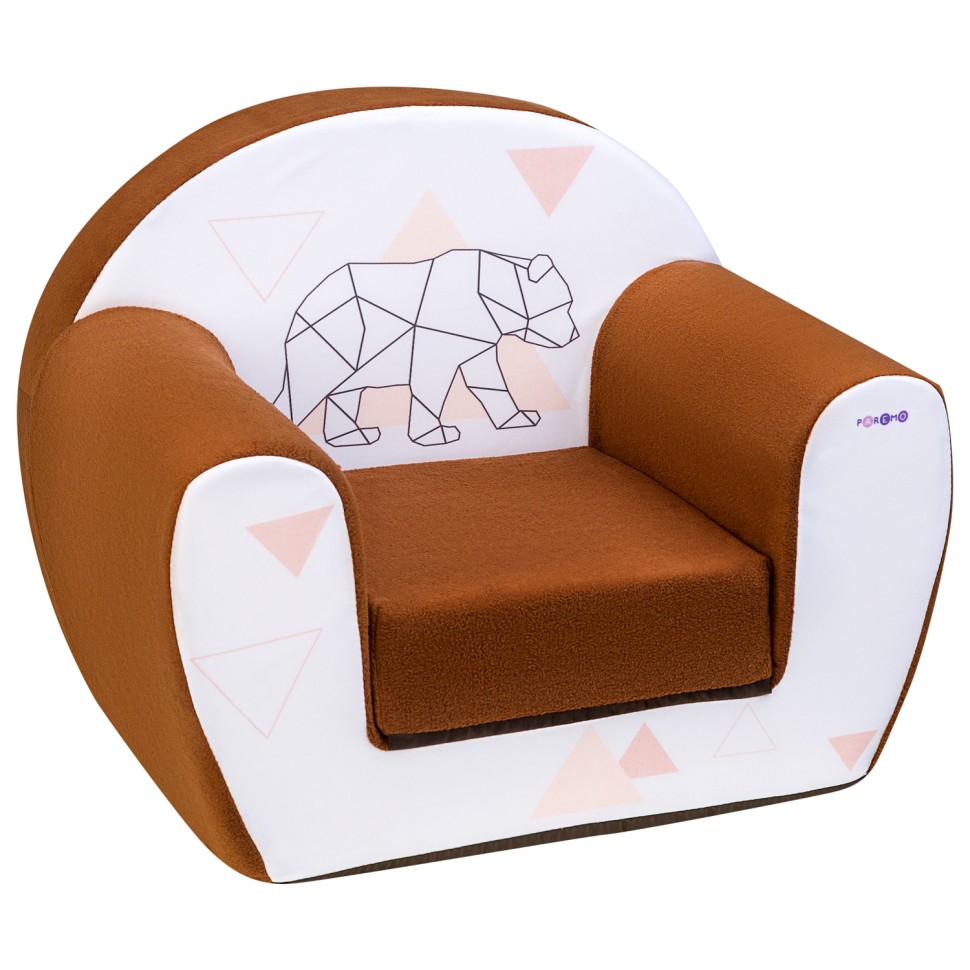 Раскладное бескаркасное (мягкое) детское кресло серии "Дрими", цвет Шоколад, Стиль 2 фото