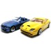 Модель BMW Z3 M + Ferrari 550 Maranello желтая масштаба 1:43, металл фото - 1