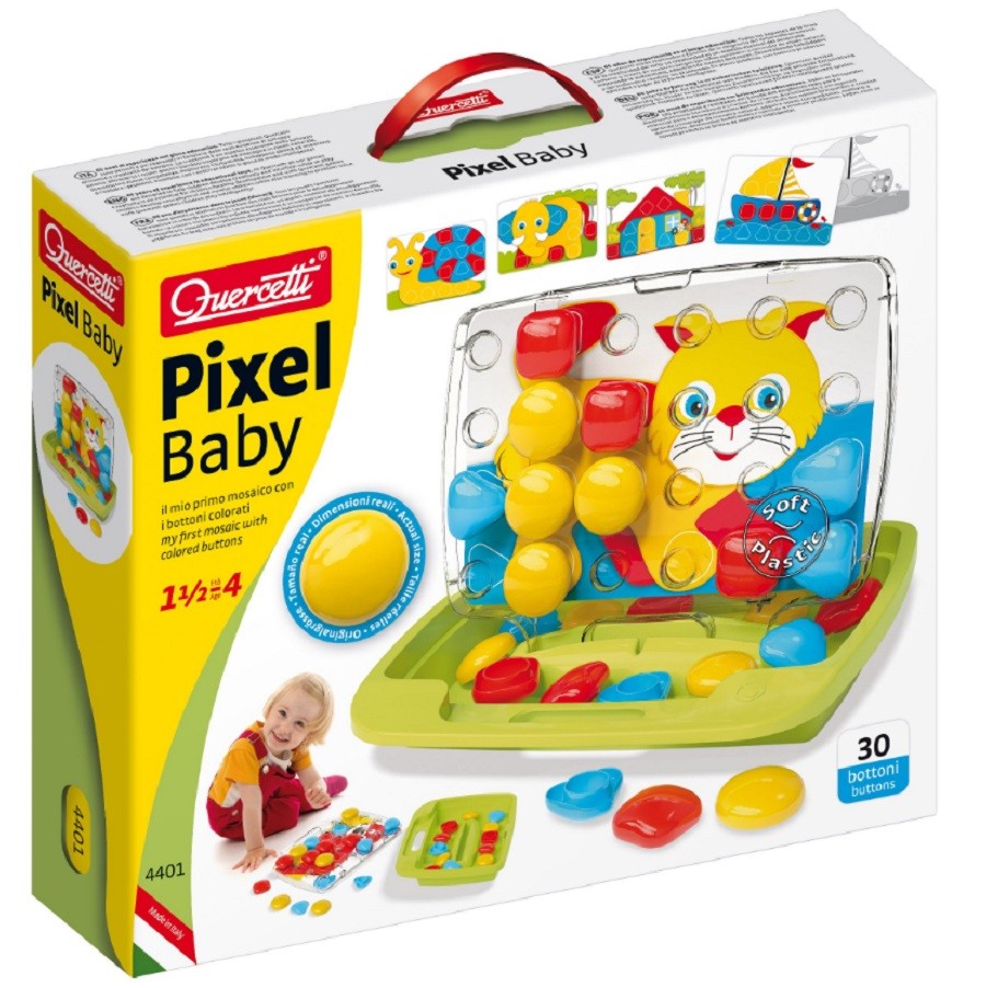 Развивающая мозаика Pixel Baby в чемоданчике 30 детали для малышей от 1,5 лет фото