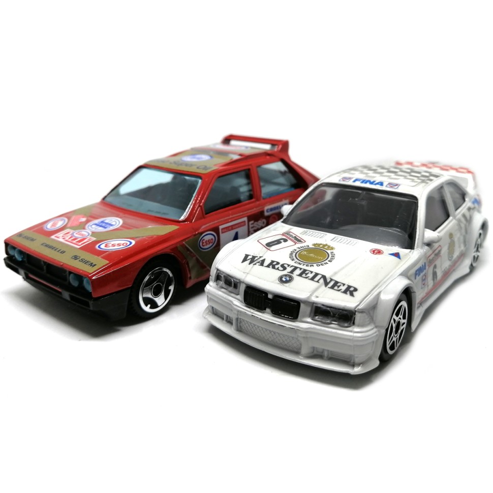 Модель Lancia Delta S4 + BMW M3 масштаба 1:43, металл фото