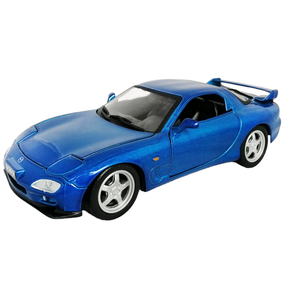 Mazda RX-7 в масштабе 1:24 коллекционная металлическая модель автомобиля blue фото