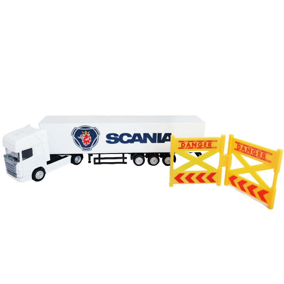 Тягач Scania с прицепом набор коллекционная машинка масштаб 1:87 фото