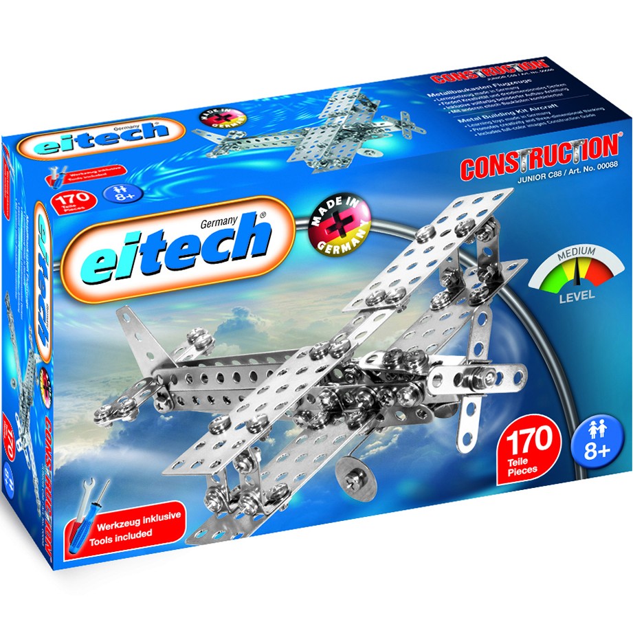 Конструктор металлический Самолет, 170 деталей Eitech 00088 фото