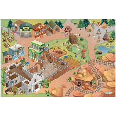 Игровой коврик Индейцы и ковбои 150х100 см