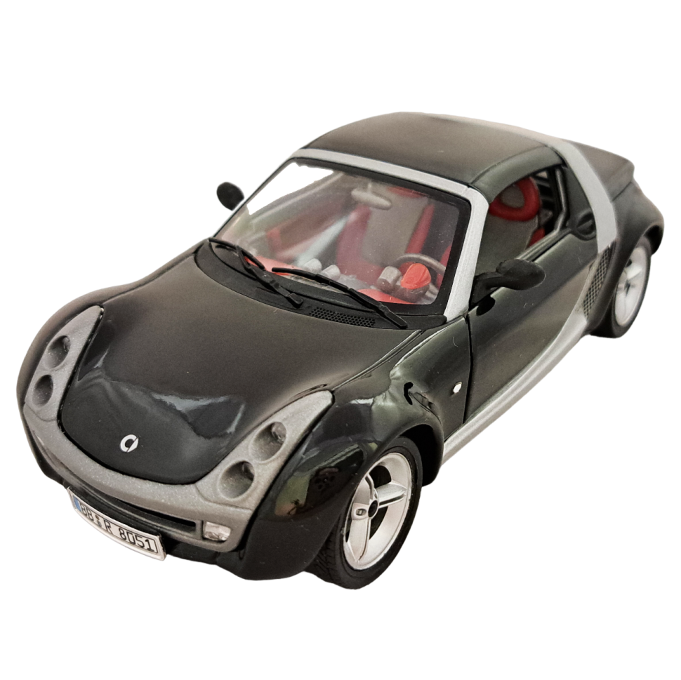 Smart Roadster коллекционная модель автомобиля 1:24 black фото