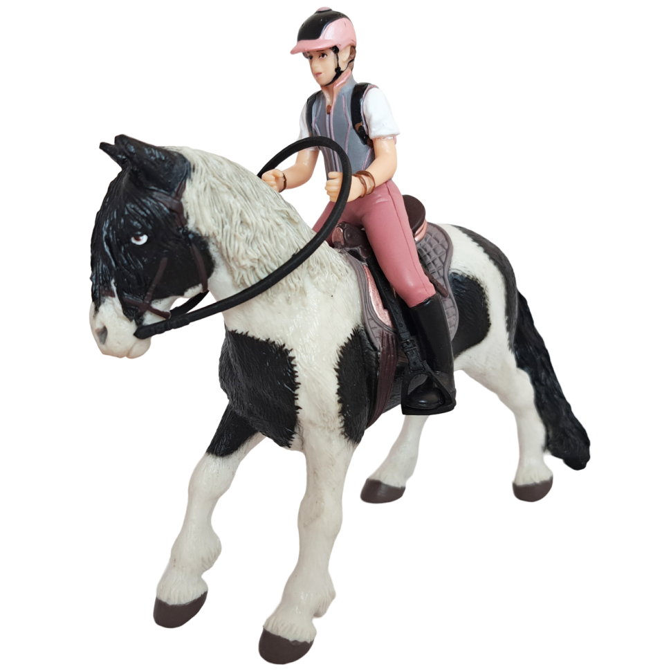 Нарядная маленькая наездница на пони набор фигурок фото