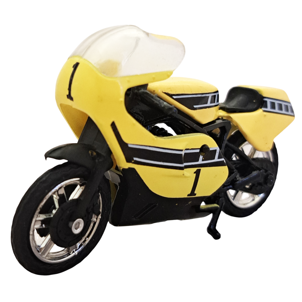 Коллекционная модель мотоцикла Kawasaki KR 500, масштаб 1:24 фото