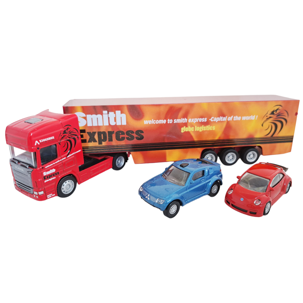 Фура Scania с машинками набор коллекционных автомобилей масштаб 1:64 фото