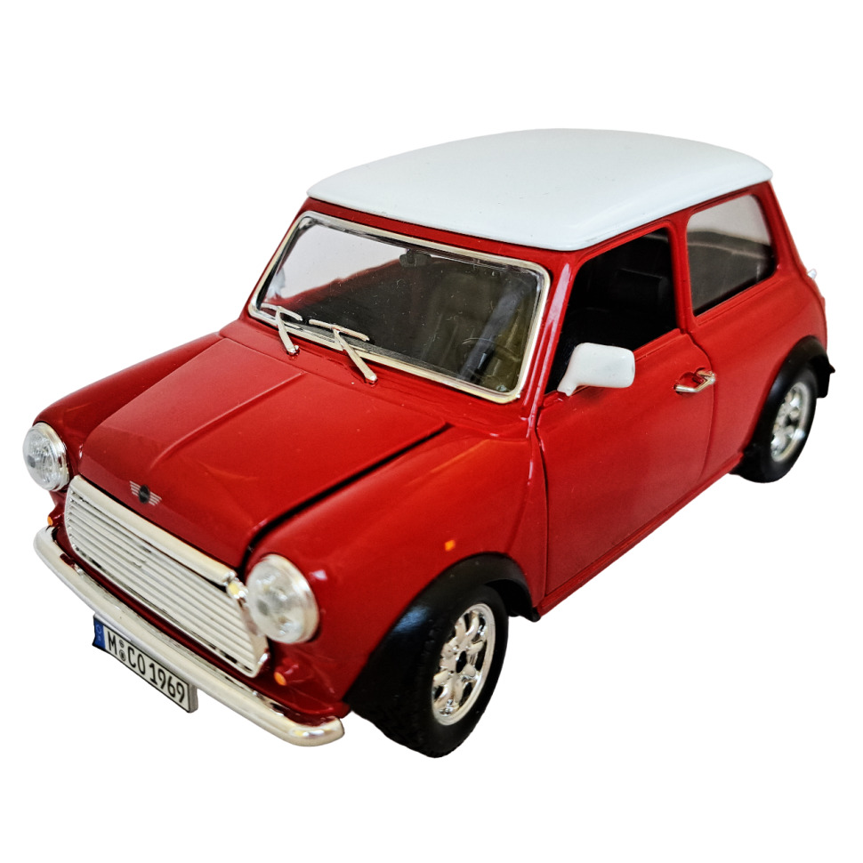 Mini Cooper 1969 года коллекционная модель автомобиля 1:24 red фото