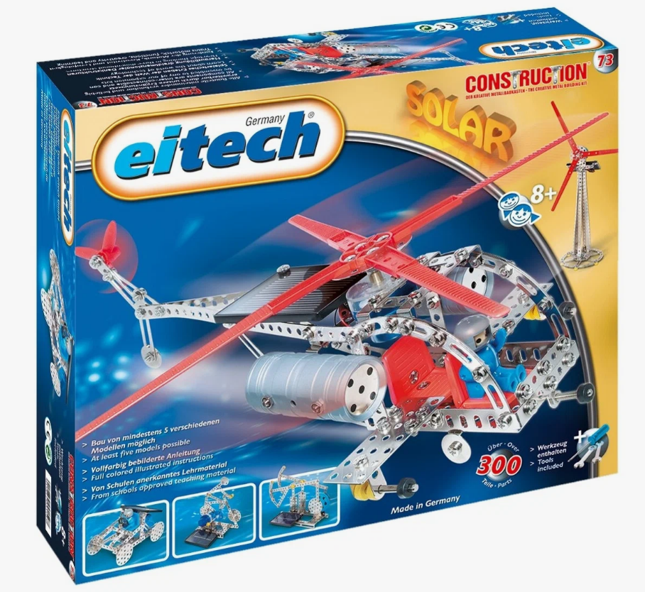 Конструктор металлический "Вертолет" на солнечной батарее Eitech 073 фото