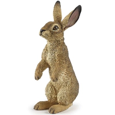 Заяц-русак 6 см Lepus europaeus — фигурка-игрушка дикого животного