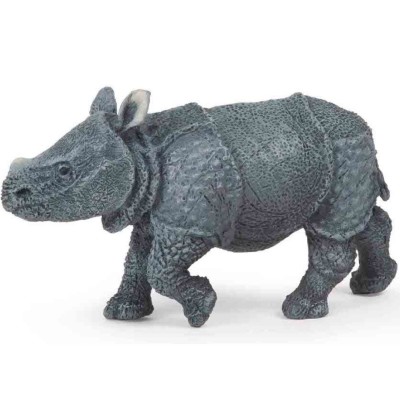 Детёныш индийского носорога 8,5 см Rhinoceros unicornis — фигурка-игрушка дикого животного