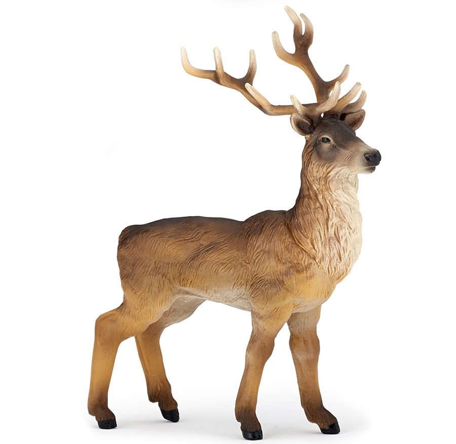 Благородный олень 13,7 см Cervus elaphus — фигурка-игрушка дикого животного фото