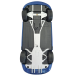 Dodge Viper SRT-10 коллекционная модель автомобиля 1:24 blue фото - 9