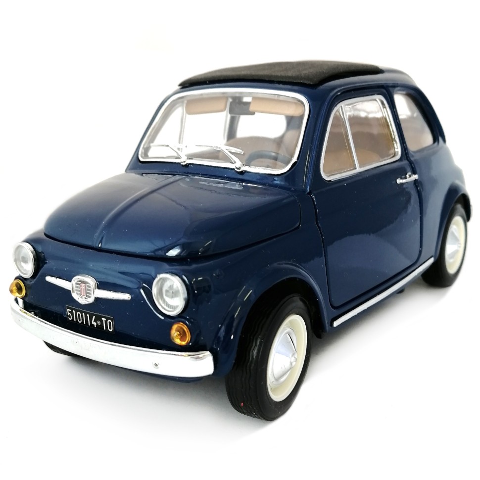 FIAT 500 F 1965 1:18 Bburago коллекционная масштабная модель автомобиля blue фото