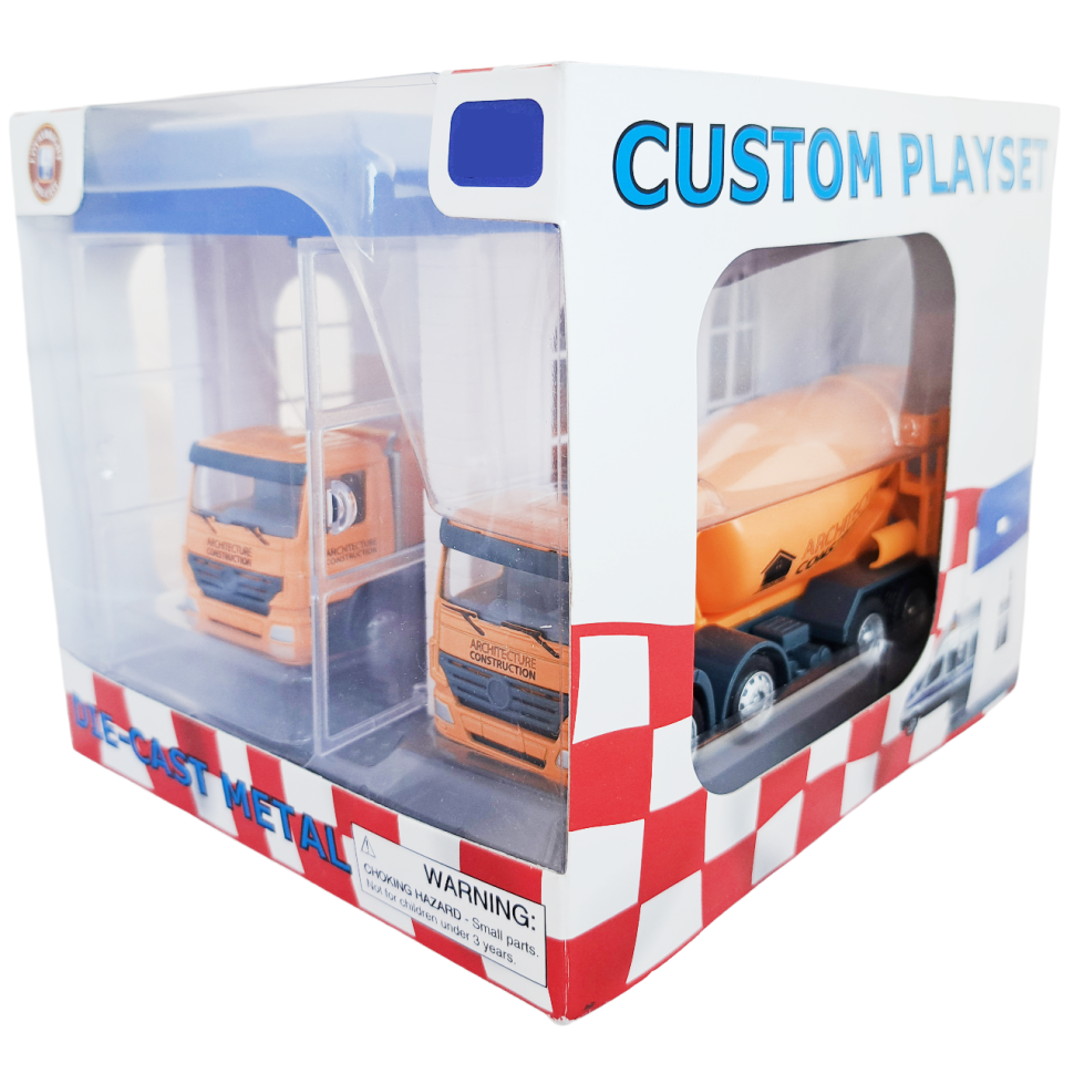 Бетономешалка и самосвал игрушечные набор в масштабе 1:64 фото