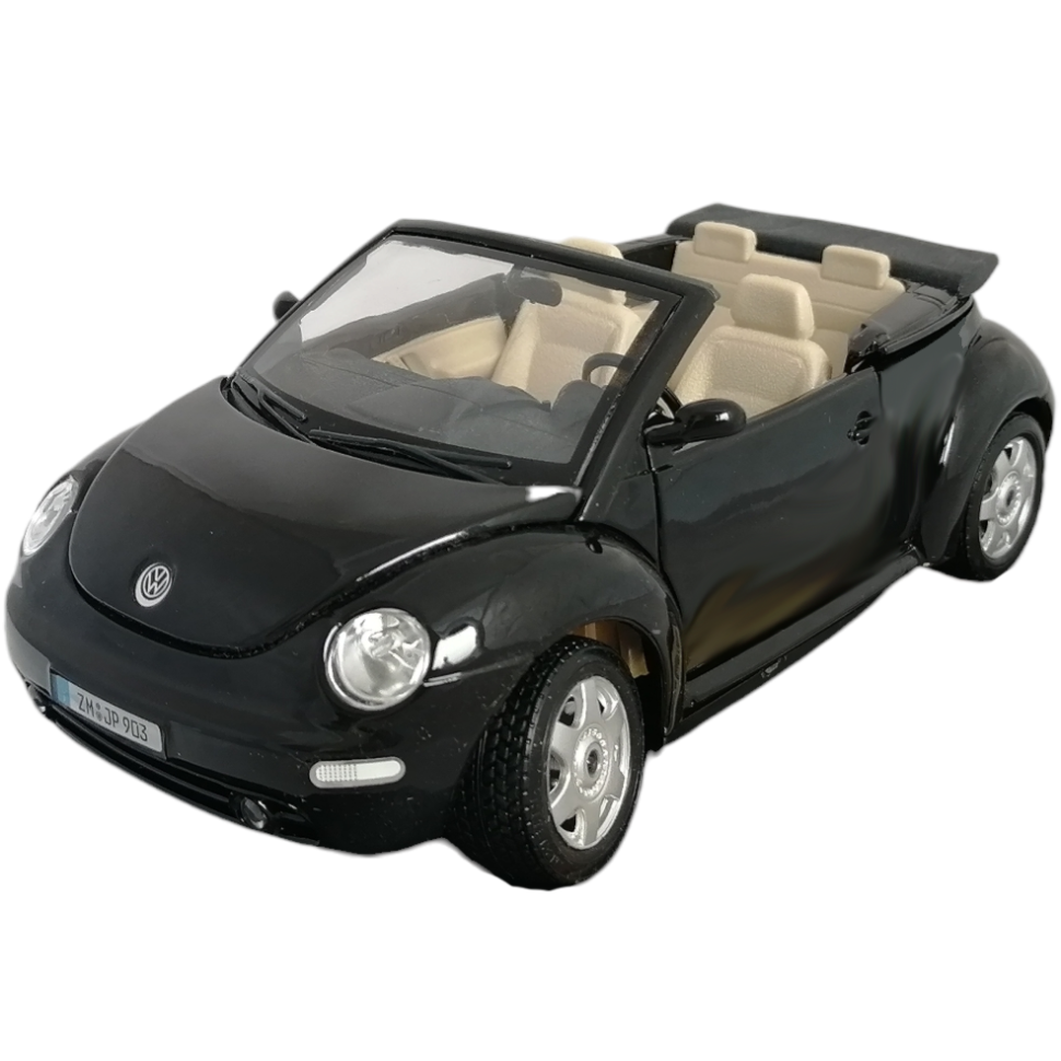 Коллекционная модель Volkswagen New Beetle (1998) Cabriolet 1:24 black фото